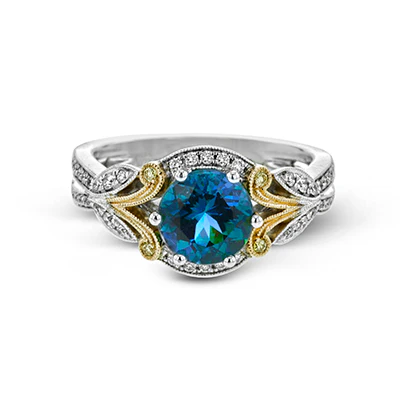 Color Ring in 18k Gold with Diamonds - Image 2