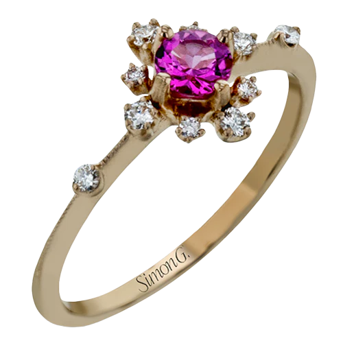 Color Ring in 18k Gold with Diamonds