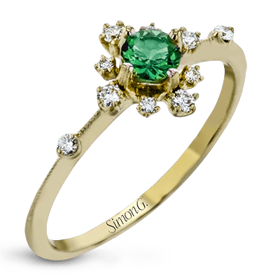 Color Ring in 18k Gold with Diamonds