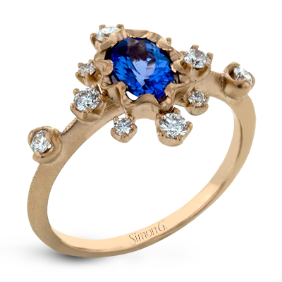 Color Ring in 18k Gold with Diamonds