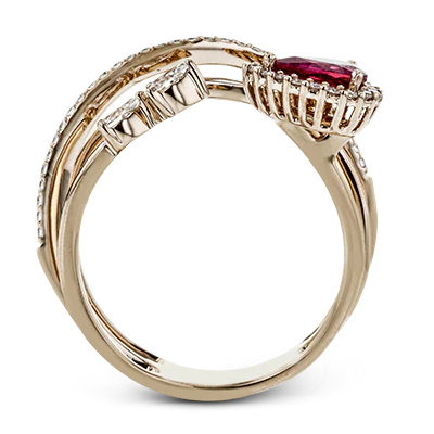 Color Ring in 18k Gold with Diamonds - Image 3