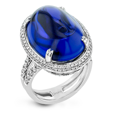 Color Ring in 18k Gold with Diamonds