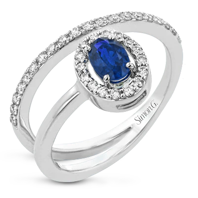 Color Ring in 18k Gold with Diamonds