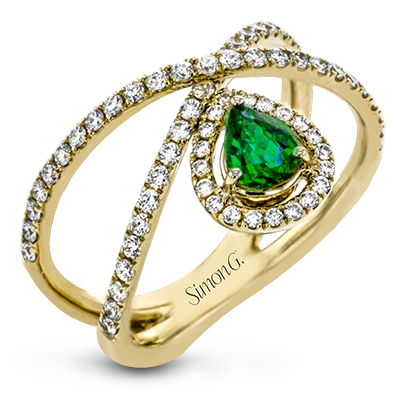 Color Ring in 18k Gold with Diamonds