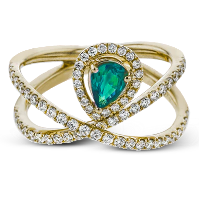 Color Ring in 18k Gold with Diamonds - Image 2