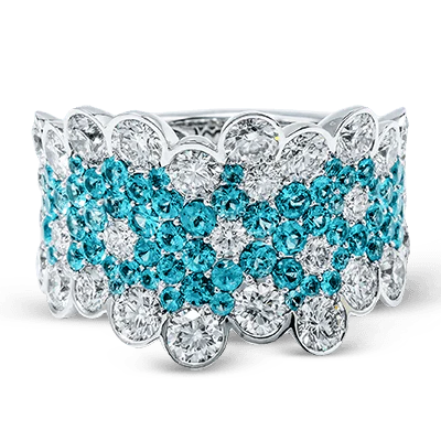 Color Ring in 18k Gold with Diamonds - Image 2