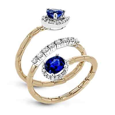 Color Ring in 18k Gold with Diamonds