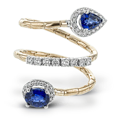 Color Ring in 18k Gold with Diamonds - Image 2