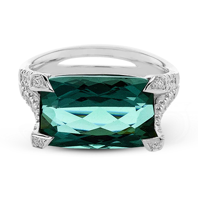 Color Ring in 18k Gold with Diamonds - Image 3