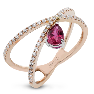 Color Ring in 18k Gold with Diamonds