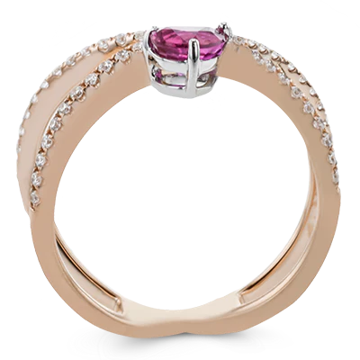 Color Ring in 18k Gold with Diamonds - Image 3