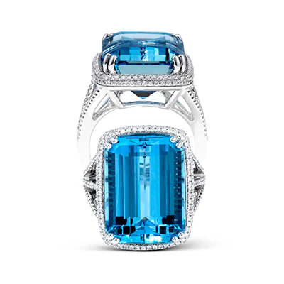 Color Ring in 18k Gold with Diamonds - Image 3
