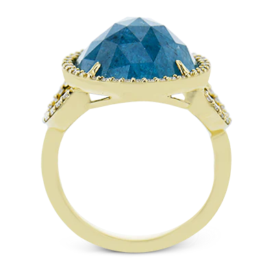 Color Ring in 18k Gold with Diamonds