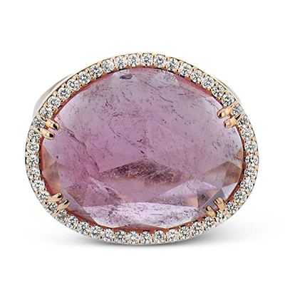 Color Ring in 18k Gold with Diamonds - Image 2