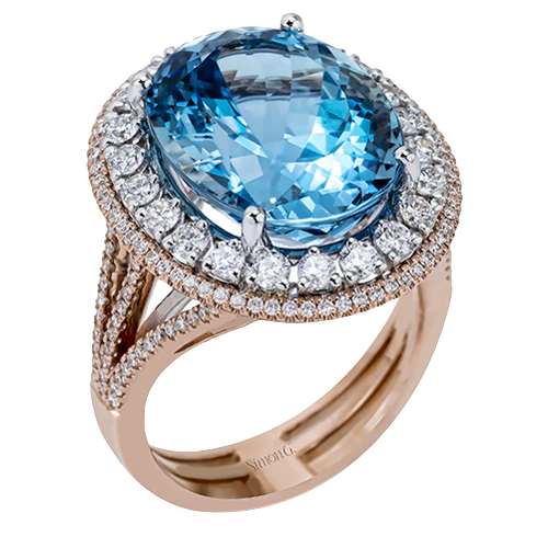 Color Ring in 18k Gold with Diamonds