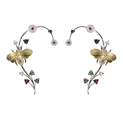 Earring in 18k Gold with Diamonds