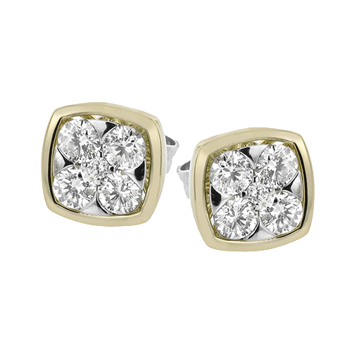 Earring in 18k Gold with Diamonds - Image 2