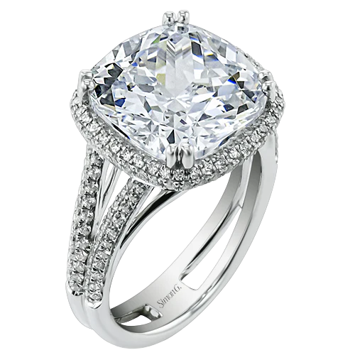 Engagement Ring in 18k Gold with Diamonds - Image 3