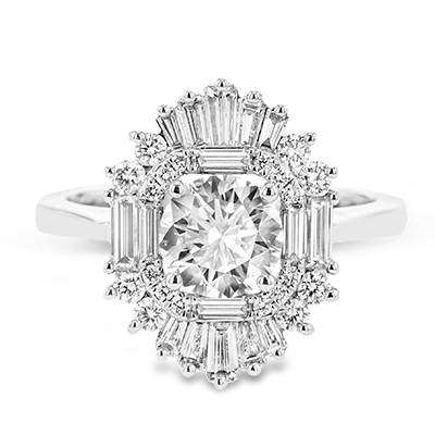 Engagement Ring in 18k Gold with Diamonds - Image 2