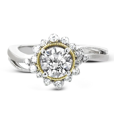 Engagement Ring in 18k Gold with Diamonds - Image 2