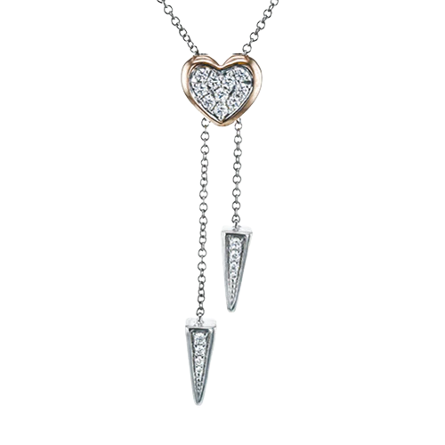 Heart Pendant in 18k Gold with Diamonds