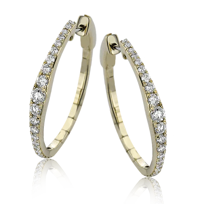 Hoop Earring in 18k Gold with Diamonds