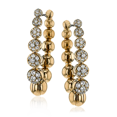 Hoop Earring in 18k Gold with Diamonds