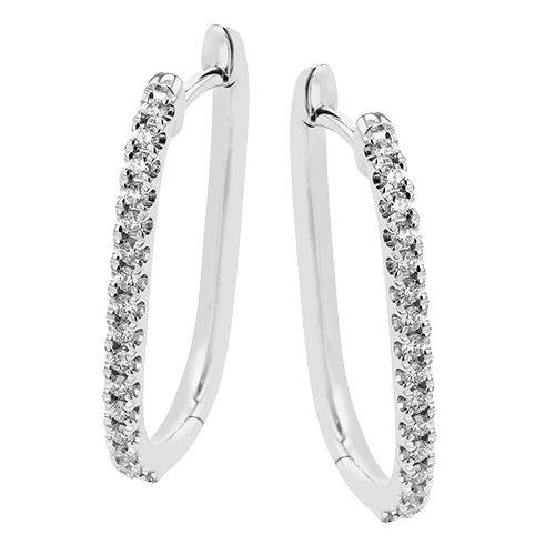 Hoop Earring in 18k Gold with Diamonds