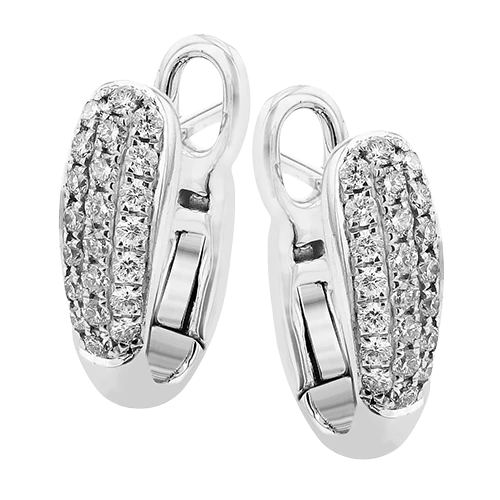 Hoop Earring in 18k Gold with Diamonds