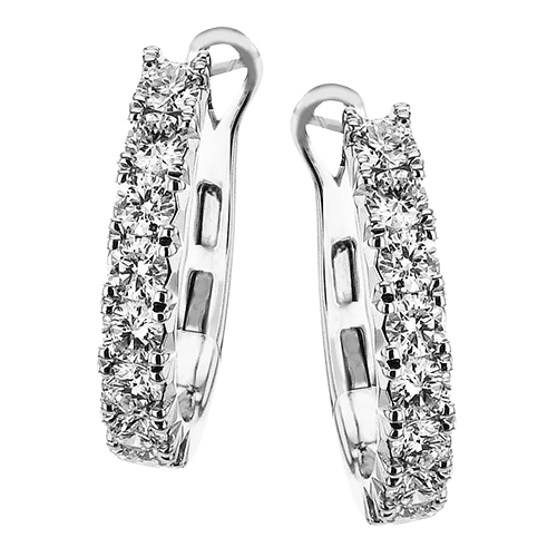 Hoop Earring in 18k Gold with Diamonds - Image 3