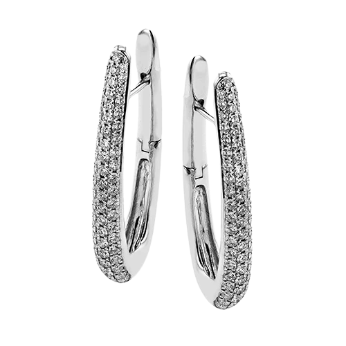 Hoop Earring in 18k Gold with Diamonds