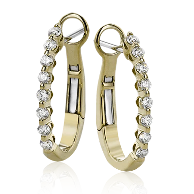 Hoop Earring in 18k Gold with Diamonds