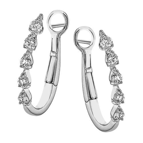 Hoop Earring in 18k Gold with Diamonds