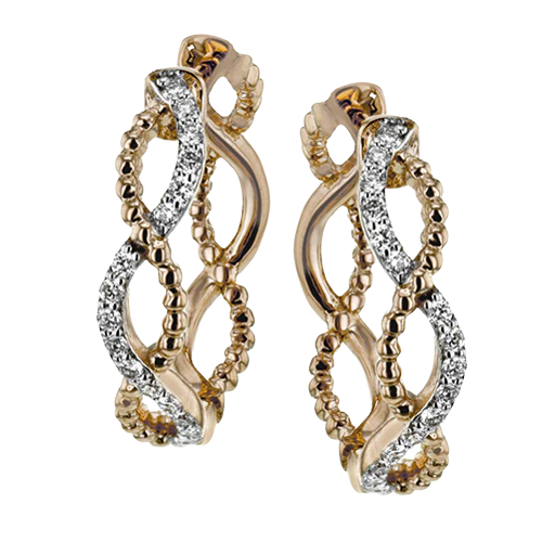 Hoop Earring in 18k Gold with Diamonds