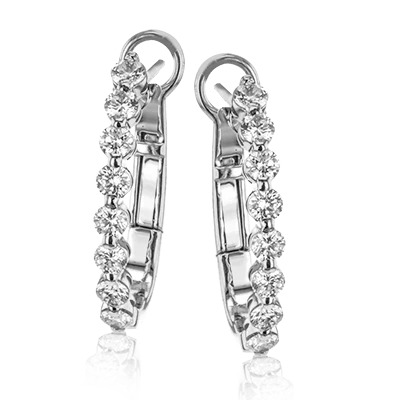 Hoop Earring in 18k Gold with Diamonds