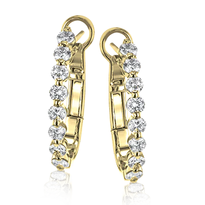 Hoop Earring in 18k Gold with Diamonds