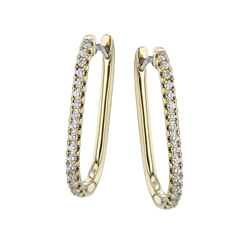 Hoop Earring in 18k Gold with Diamonds