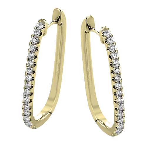 Hoop Earring in 18k Gold with Diamonds
