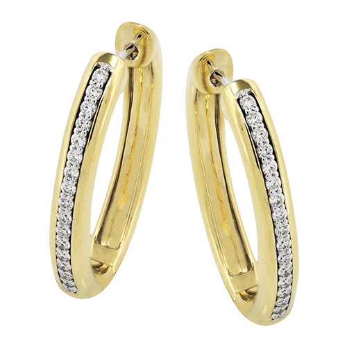 Hoop Earring in 18k Gold with Diamonds