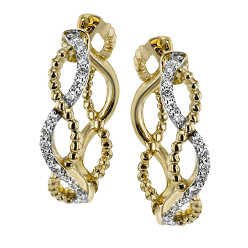 Hoop Earring in 18k Gold with Diamonds