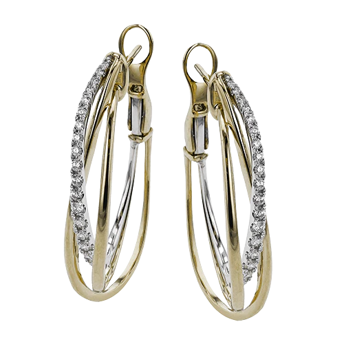 Hoop Earring in 18k Gold with Diamonds - Image 3