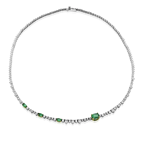 Color Necklace in 18k Gold with Diamonds